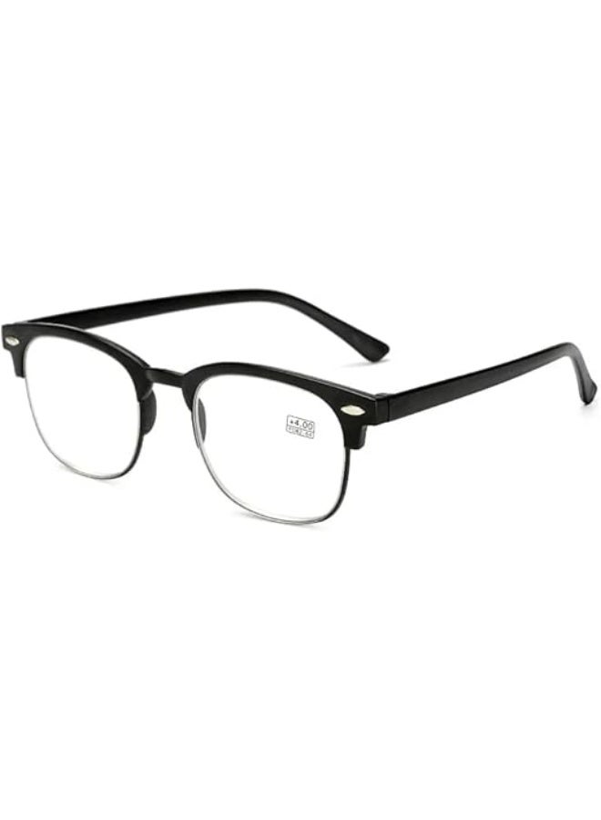 My souq store:Classic Unisex Half-Frame Reading Glasses - Lightweight & Comfortable Design - Black. - Image 1